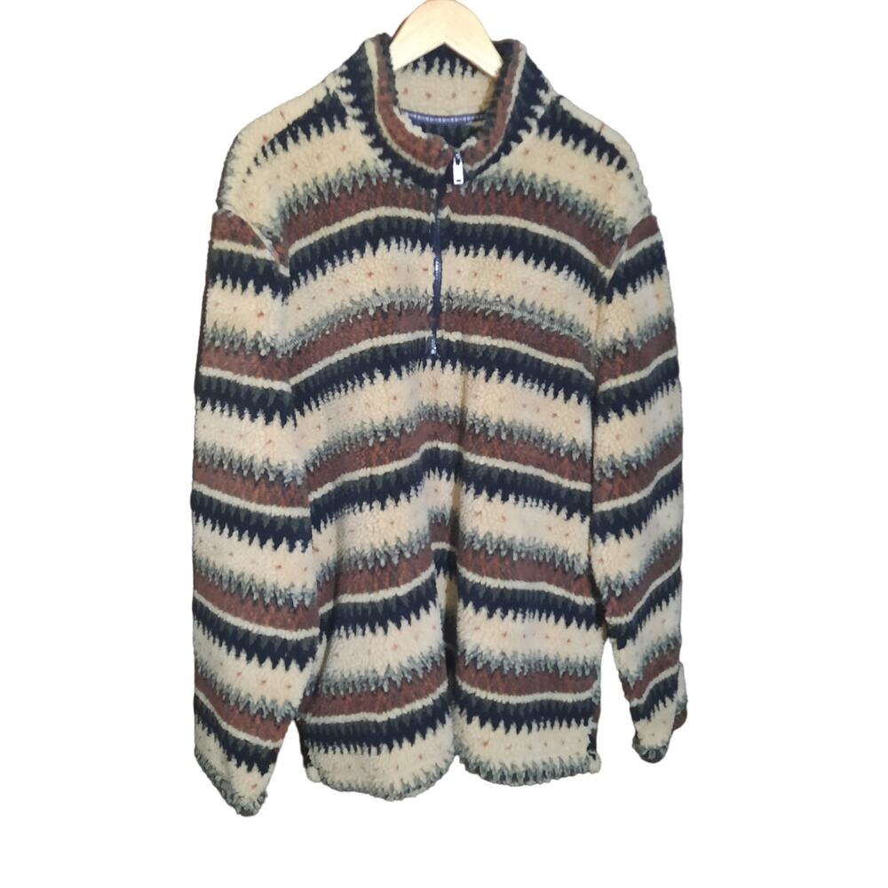 Mountain and Isles Mens Grizzly 1/4 Zip Pullover Side Pockets Size XXL